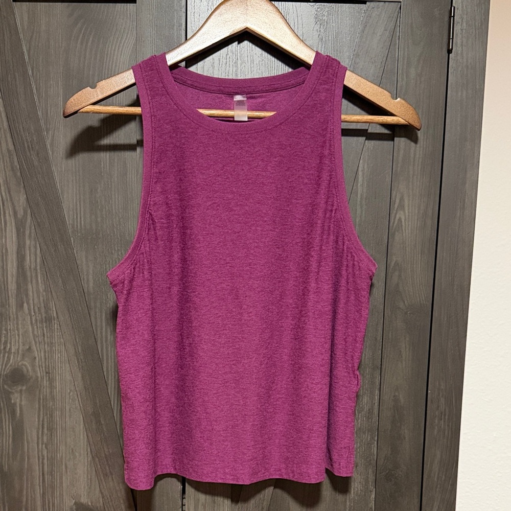 Beyond Yoga Featherweight Rebalance tank Aubergine Heather